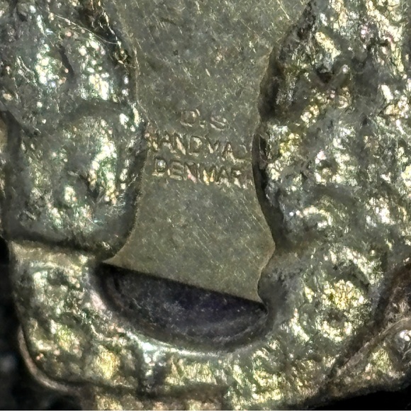 Vintage D.S. Dansk Smykkekunst ModernistBrutalist Handmade Denmark Cuff Bracelet - Picture 4 of 12